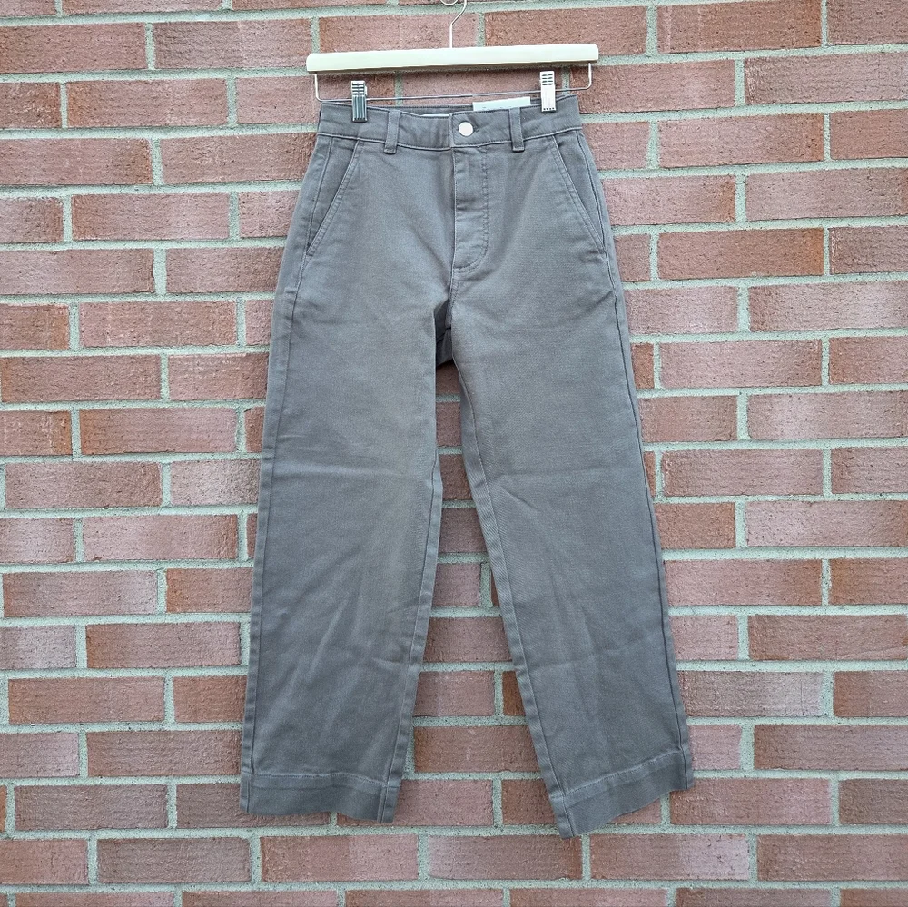 Everlane The Utility Straight-Leg Pant Taupe 26.5" Inseam Size 00 - Picture 3 of 8